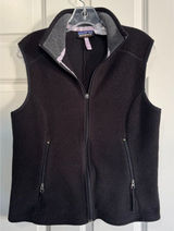 Patagonia Synchilla Fleece Vest Black Full Zip Vintage 25163 *FLAW* Women's L Photo 0
