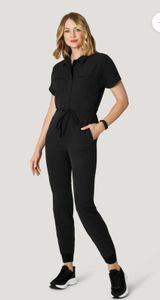 Mandala Black Scrub Jumpsuit Size L Photo 0