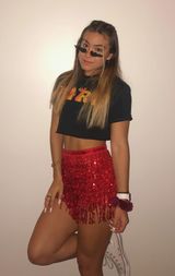 fire costume skirt and crop top Red Photo 0