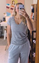 Lululemon V neck Top Grey Photo 0