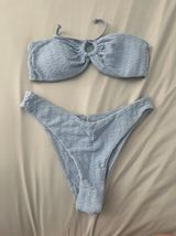 SheIn Light Blue Strapless Bikini Photo 0
