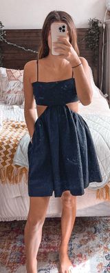 Black Cut Out Mini Dress  Photo 0