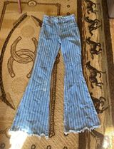 Striped Bell Bottom Jeans Photo 0