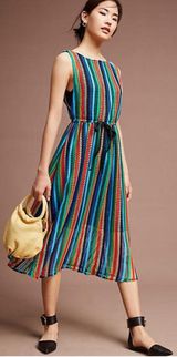 Eva Franco X  Crochet Rainbow Midi Dress size 4 Photo 0