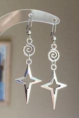 sparkle star & swirl grunge y2k street style dangle earrings💫🌀 Photo 0