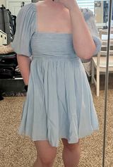 Abercrombie & Fitch Emerson Short-Sleeve Mini Dress Blue Size M Tall Photo 0