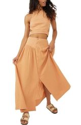 Free People Revolve* 2-Piece Button Front Maxi Skirt &Crop Top Size XS New w/Tag Photo 0