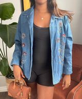 Alfred Dunner Embroidered Denim Jacket Photo 0