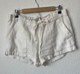 Joie White Linen Shorts Photo 0