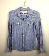 Banana Republic Soft Wash Shirt Blue & White XS Photo 0