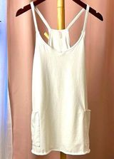 Free people movement Hot Shot  Sleeveless Patch Pocket Mini white sz S Photo 0