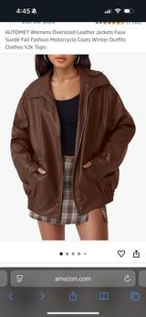 Brown Leather Jacket Photo 0