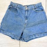 Vintage Cenza Size 14 Cotton Mom Dad Shorts High Rise 90s Light Medium Wash Photo 0