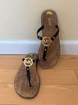 Michael Kors Black and Gold Sandals Photo 0