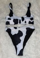 SheIn Cow Print Swimsuit Set Photo 0