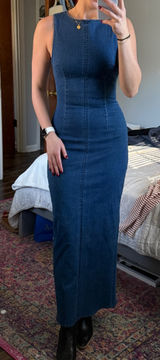 Blush Boutique Denim Maxi Dress Photo 0