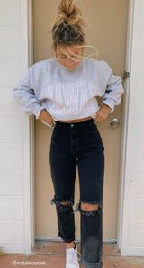 Grey Bandit Black Ripped Boyfriend Jeans Photo 0