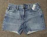 Old Navy Mid Rise Boyfriend Jean Shorts Size 8 Raw Hem Cut Offs Boho Country NEW Photo 0