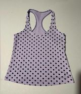 Lululemon  Cool Racerback Tank Top Purple Poka Dot Size 8 Photo 0