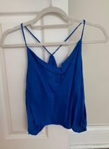 ZARA Blue Satin Top Photo 0