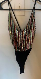 Forever 21 Sparkly Backless Bodysuit  Photo 0