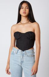 Cotton Candy LA Bustier Wired Corset Top Black Photo 0