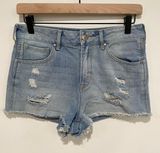 Bullhead Distressed High Rise Denim Jean Shorts Size 27 Photo 0
