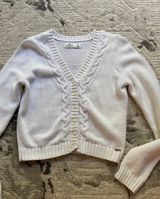 White Cropped Sweater Photo 0