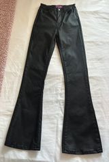 Edikted Black  Flare Leather Pant Photo 0