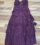 Lulus Purple Tiered Strapless Dress Photo 0