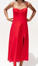 ZARA Red Dress Midi/Maxi Photo 0