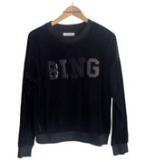 Anine Bing black velour sweatshirt Photo 0