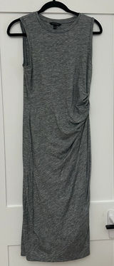 Banana Republic Gray Knotted Sleeveless Midi Dress Sz S Photo 0
