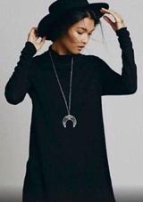 Free People Fantasy Jersey Gemma Mock Neck Tunic Dress size medium Photo 0