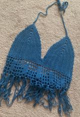 Boutique Crocheted Crop Top Photo 0