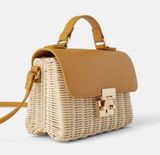 Zara Woven Handbag NWT Photo 0