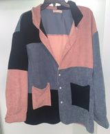 Romwe Color-block Corduroy Jacket Photo 0
