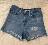 High-Waisted Denim Shorts Photo 0