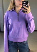 Nordstrom AFRM: Purple 1/4 Zip Pullover Sweatshirt Photo 0
