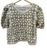 Green Puff Sleeve Top Photo 0