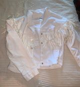 Venus White Fringe Jacket Photo 0