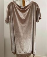 Velvet T shirt style dress Tan Size L Photo 0