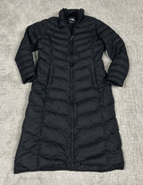 The North Face Coat Womens Large Black Long Duster 700 Down Fill Coat *No Hood* Photo 0