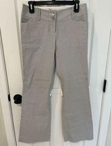The Limited  Drew Fit Gray Pinstripe 100% Cotton Straight Leg Women’s Size 2 Photo 0