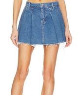 Lovers + Friends NWT Revolve  Pleated Denim Mini Skirt Photo 0