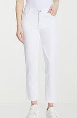 ELLEN TRACY midrise white Denim Straight leg Ankle Jeans Photo 0