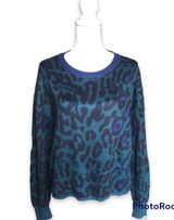 John + Jenn Fionne Animal Print Sweater -Size M Photo 0