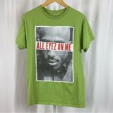 2Pac All Eyez On Me Medium Lime Green Graphic Tee Shirt Band Rap Music Tupac Photo 0