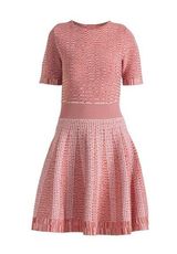 Shoshanna Pink Heath Knit Jacquard Mini Dress Size Medium $418 Photo 0