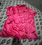 Tart Pink Silk Sleep Set Photo 0